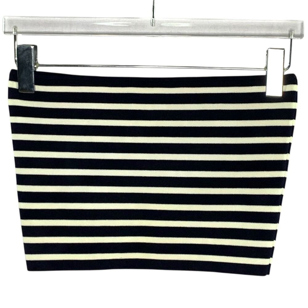 Aritzia Babaton L Black Essamba Tube Top Striped Strapless Bodycon Layering